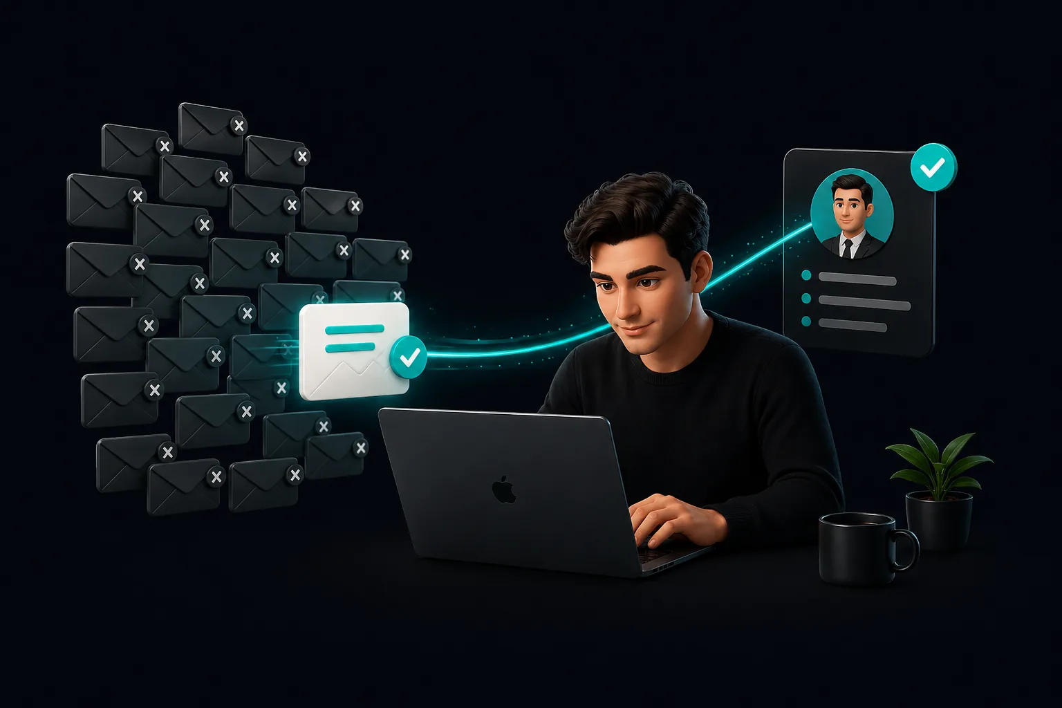 A prepared candidate reaching the person responsible for hiring